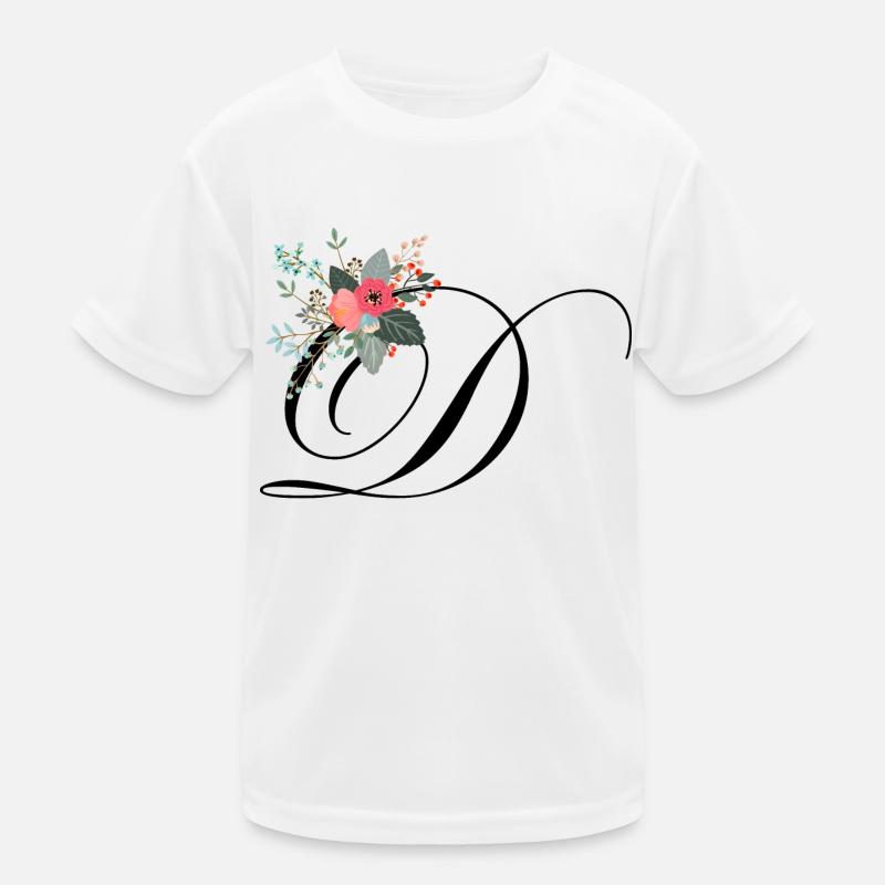 Brief der Blumen Kinder Funktions-T-Shirt