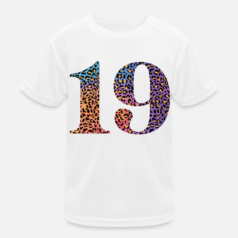 19e anniversaire léopard T-shirt sport Enfant