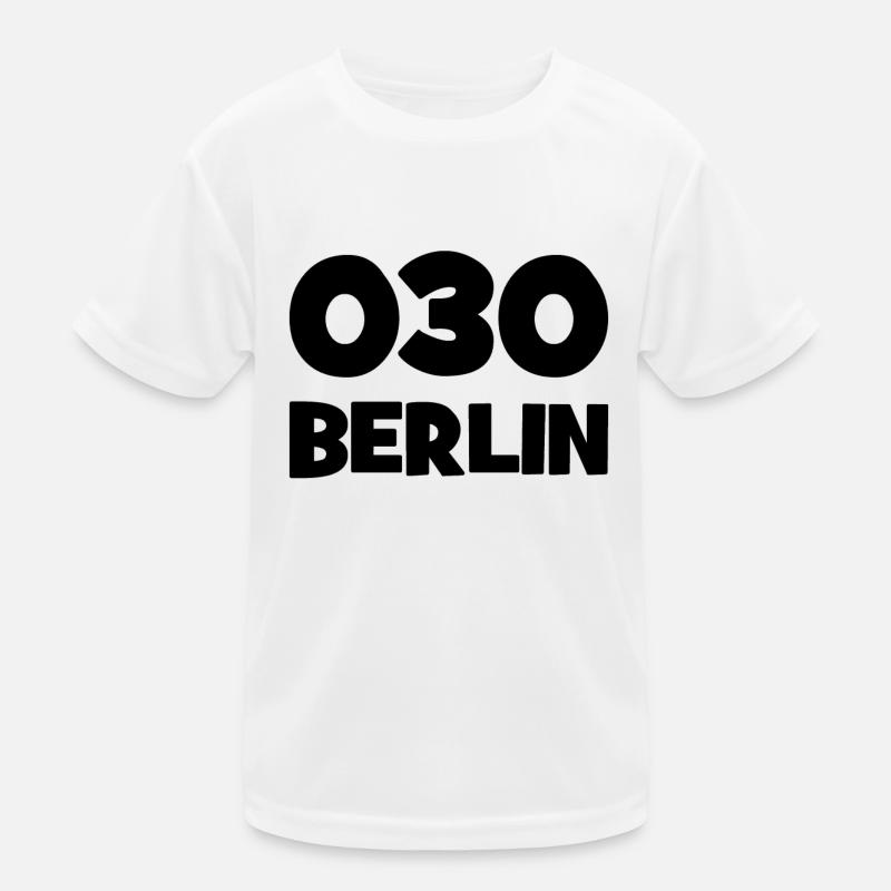 030 - Null Drei Null - Berlin - Vorwahl - Telefon Kinder Funktions-T-Shirt