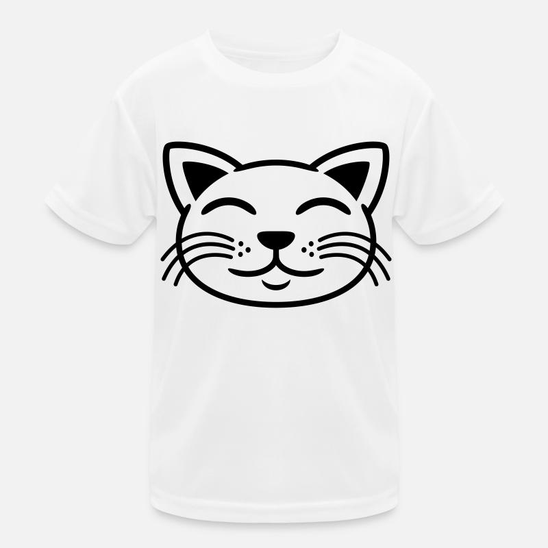 Cat Face Happy Pet Kids Functional T-Shirt