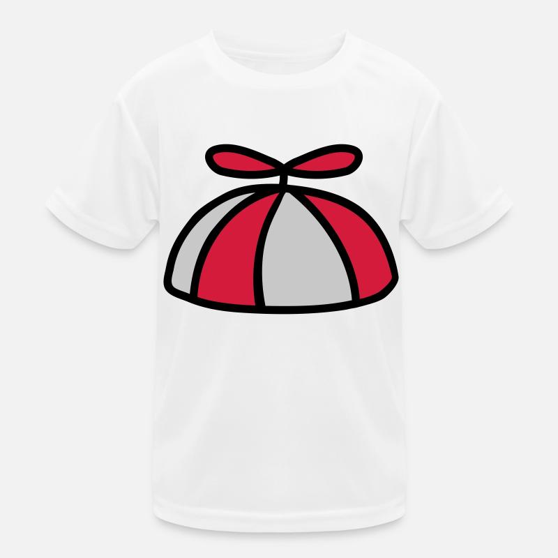 Colorful propeller cap wind turbine hat Kids Functional T-Shirt
