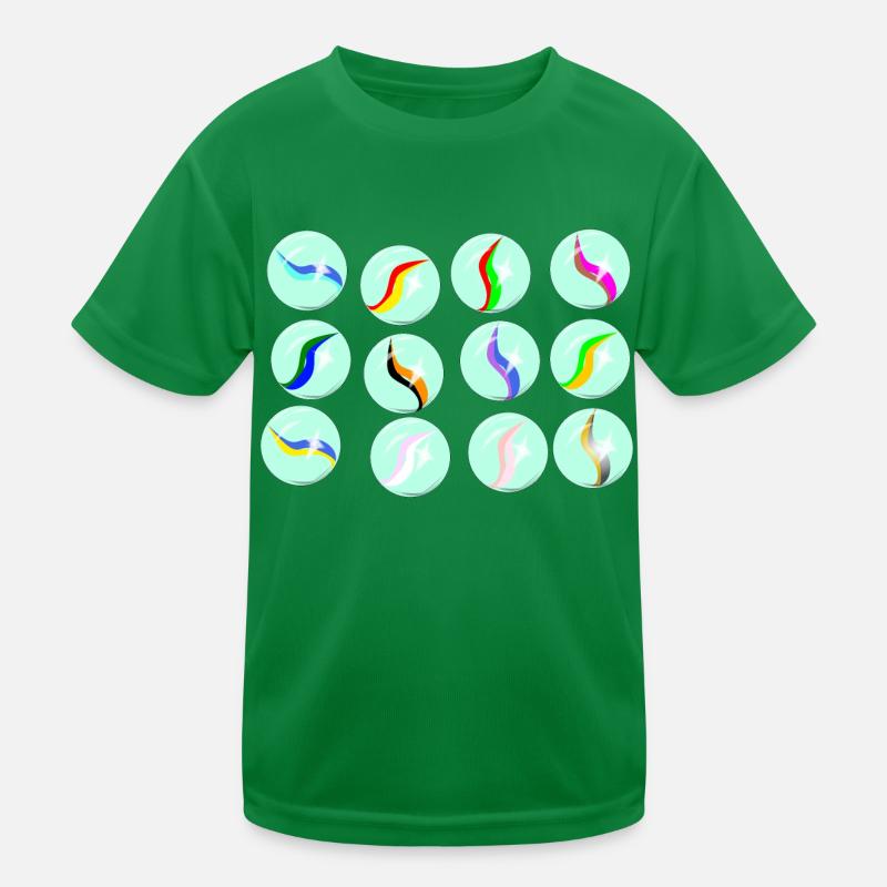 Sammlung Glasmarmor Kinder Funktions-T-Shirt