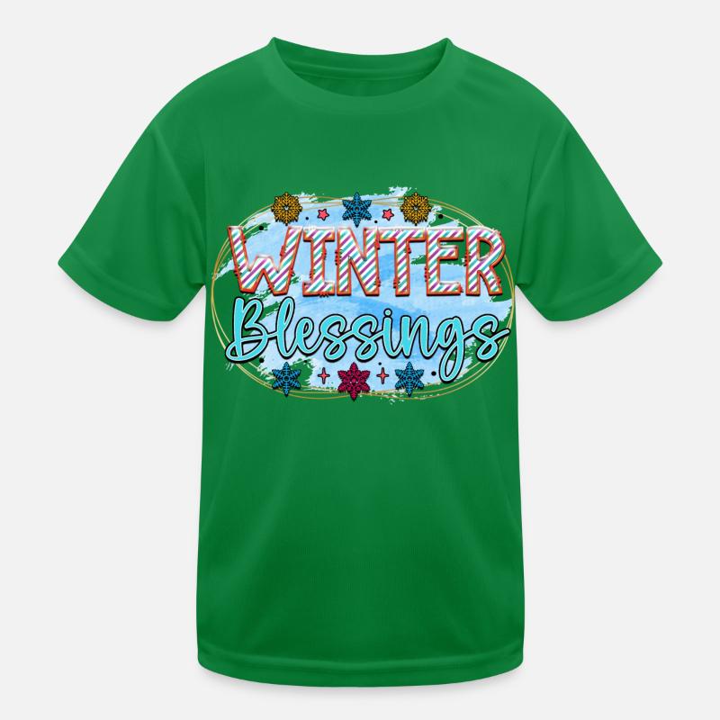 Winter blessings Kids Functional T-Shirt