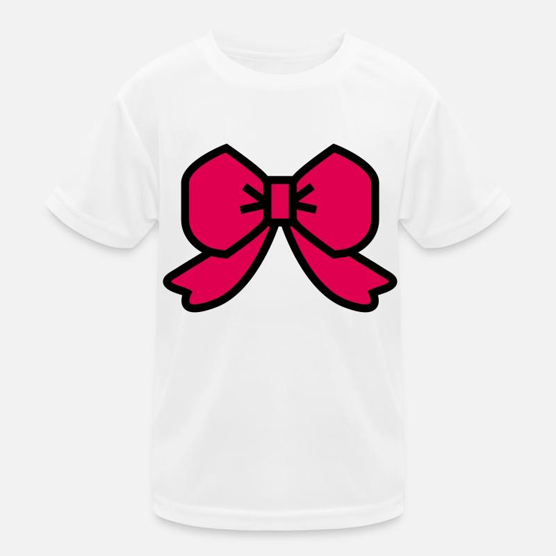 Schleife mit rotem Band Kinder Funktions-T-Shirt