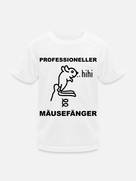 Professioneller Mäusefänger - Kinder Funktions-T-Shirt - Weiß