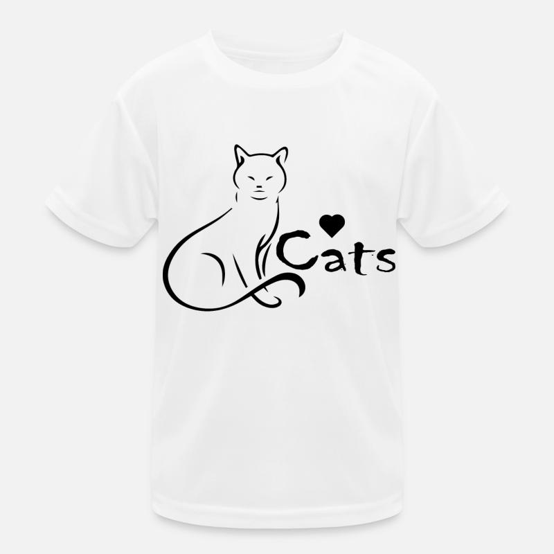 Chat Katze T-shirt sport Enfant