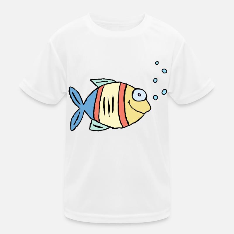 Poisson Cichlide Eau Mer Graffiti Dessin T-shirt sport Enfant