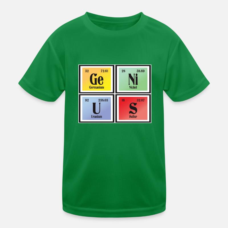 Genius | Periodensystem der Elemente Kinder Funktions-T-Shirt