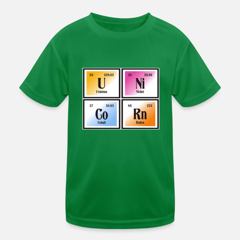 Einhorn | Periodensystem der Elemente Kinder Funktions-T-Shirt