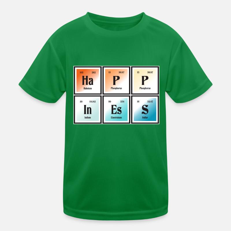Glück | Periodensystem der Elemente Kinder Funktions-T-Shirt