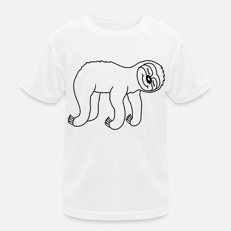 Hanging lying tired sloth Kids Functional T-Shirt