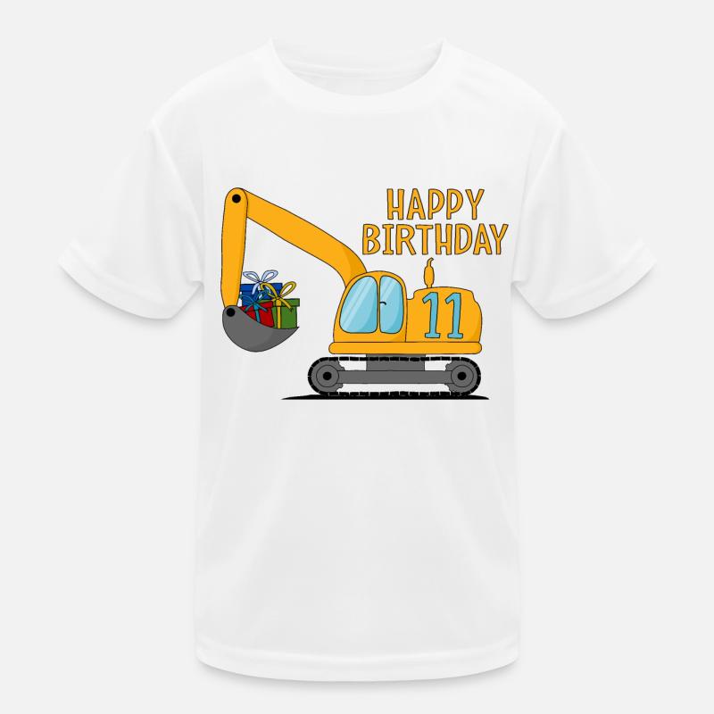 Bagger Kinder Happy Birthday 11 Kinder Funktions-T-Shirt