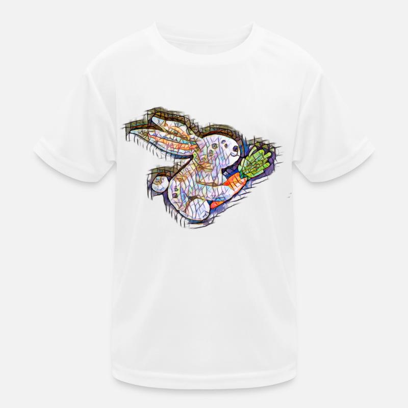 Lapin de Pâques à la carotte T-shirt sport Enfant