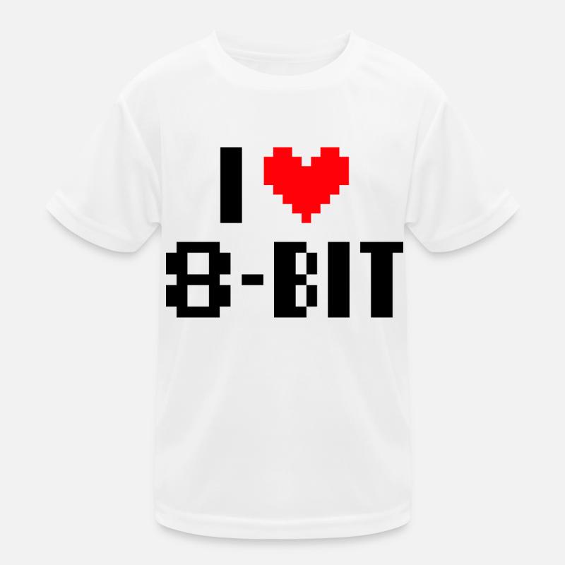 I love 8bit Kids Functional T-Shirt