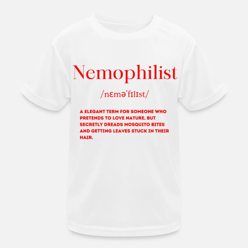 Nemophilist Definition Forest Lover Kids Functional T-Shirt