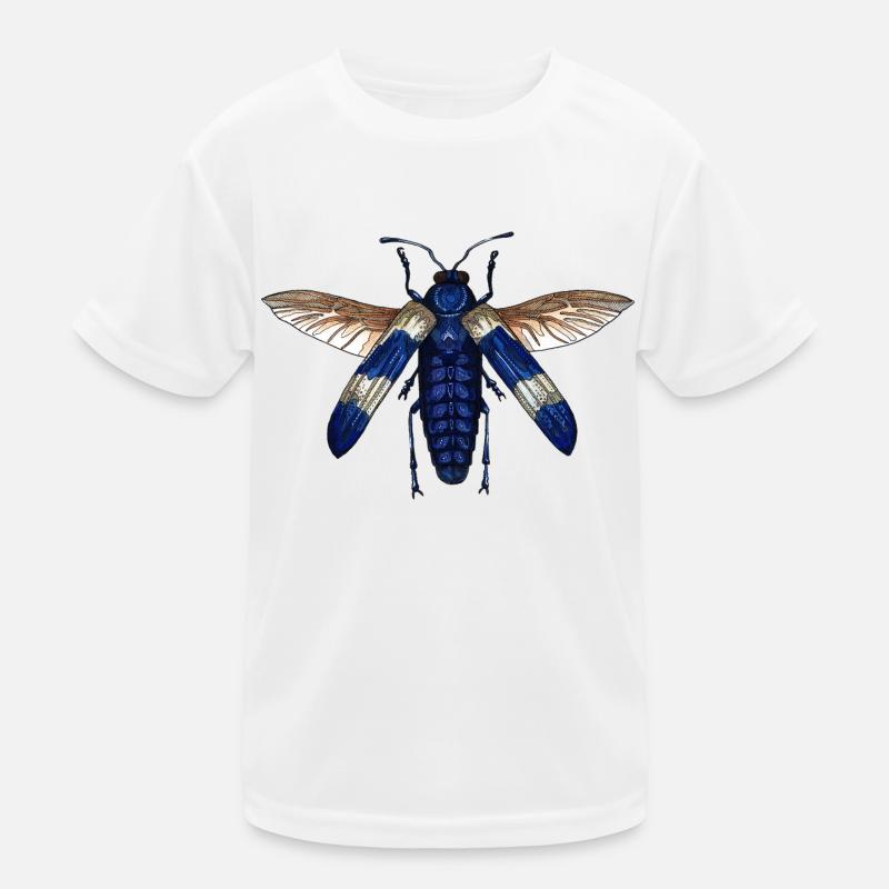Großer blauer Kinder Funktions-T-Shirt