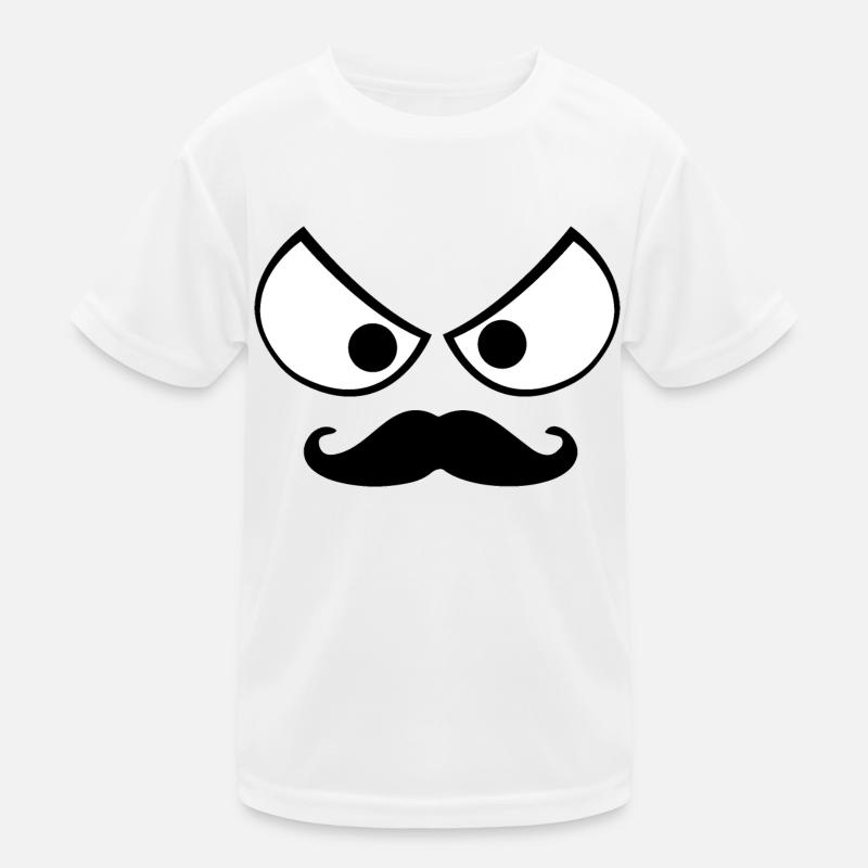 Augen mit Bart Design Kinder Funktions-T-Shirt