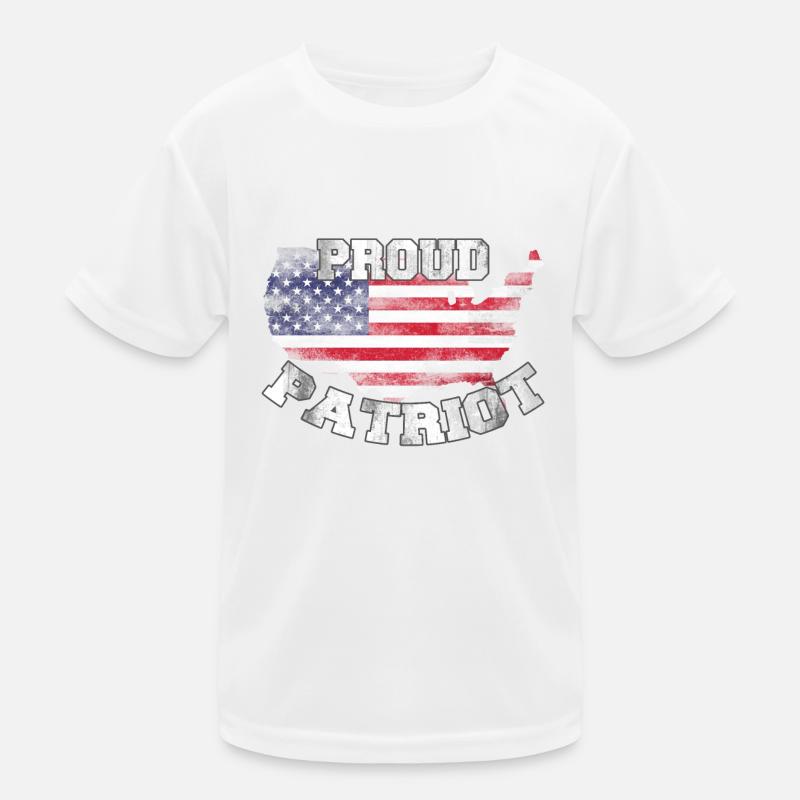 Proud Patriot 4th July Independence day Kids Functional T-Shirt