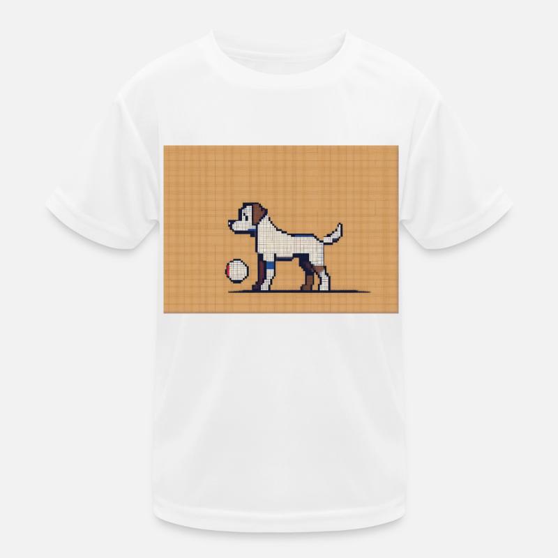 Pixel-Hund Kinder Funktions-T-Shirt