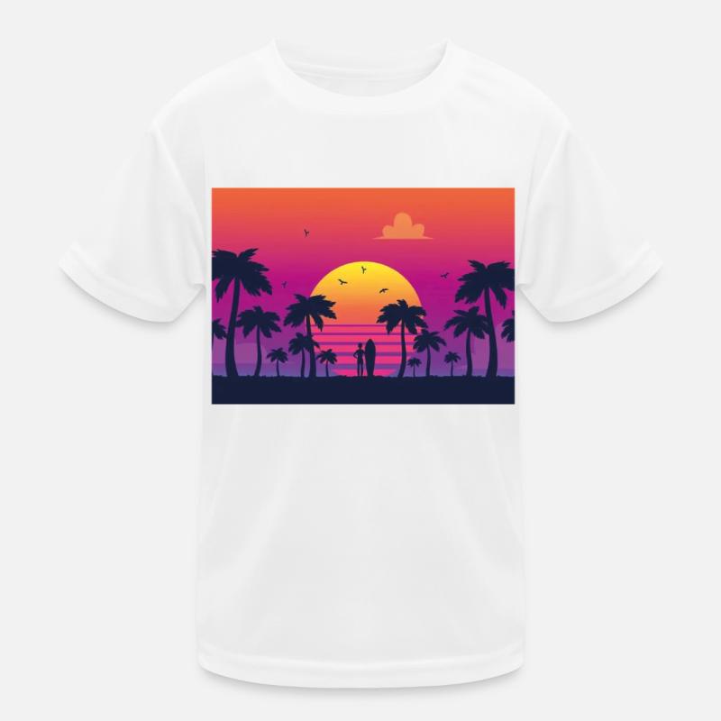 sunset surf Kids Functional T-Shirt