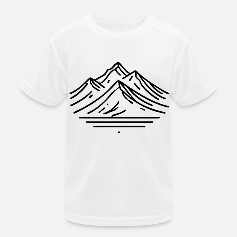 Berge Winter Skifahren Snowboard Kinder Funktions-T-Shirt