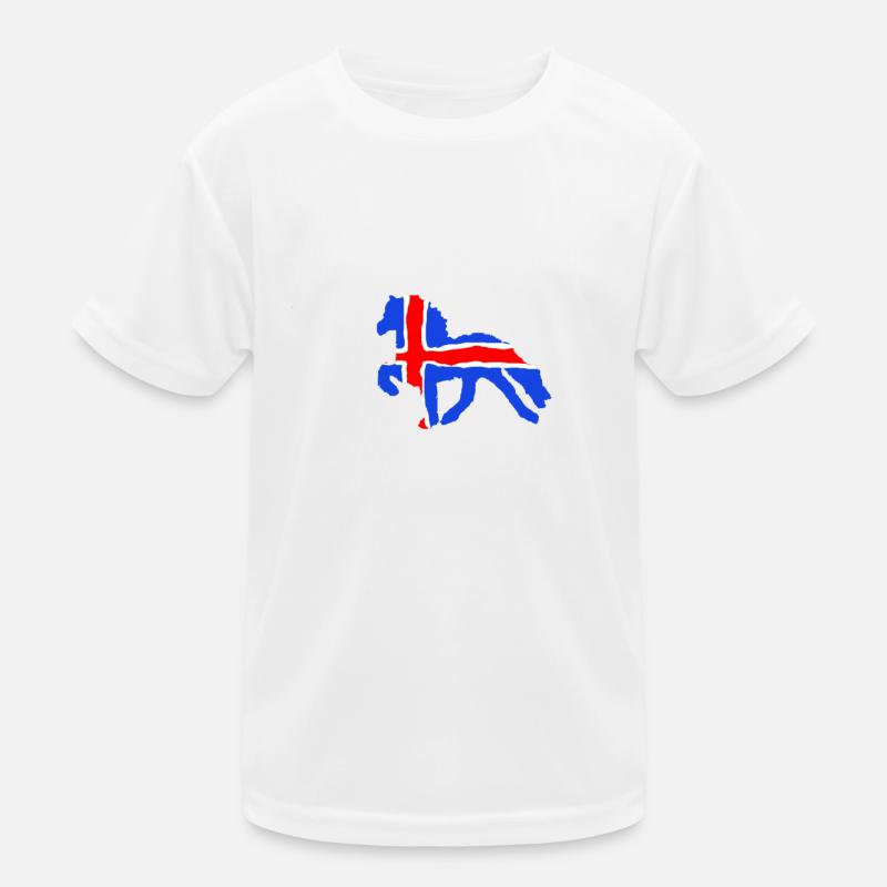Isländer+Flagge Kinder Funktions-T-Shirt