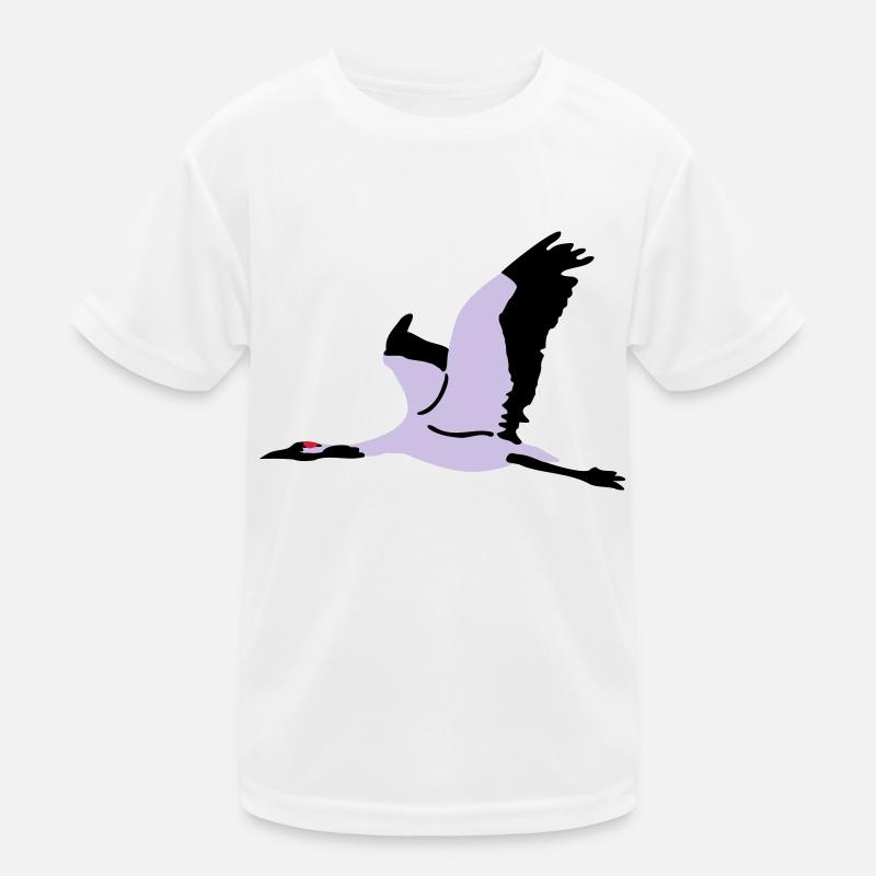 Kranich Kinder Funktions-T-Shirt