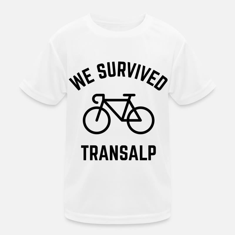 We Survived Transalp (Alpen / Rennrad) Kinder Funktions-T-Shirt