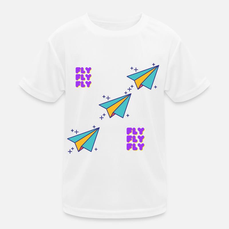 FLY, FLY, FLY - Kids Functional T-Shirt - white