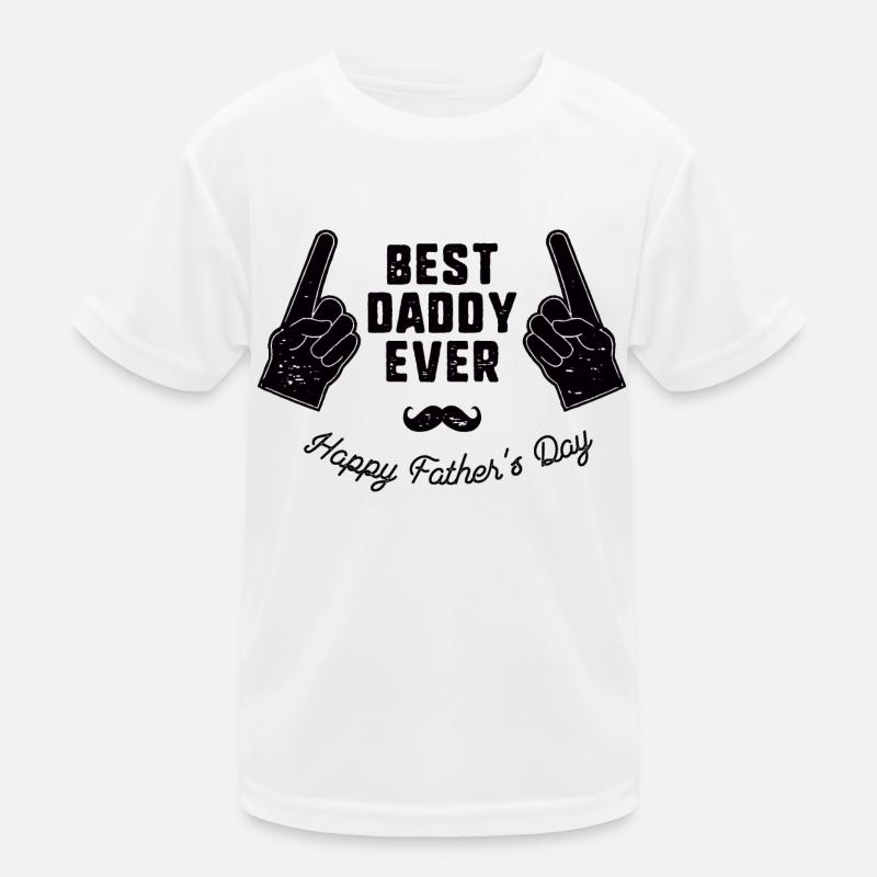 Bester Vater je schwarz Kinder Funktions-T-Shirt