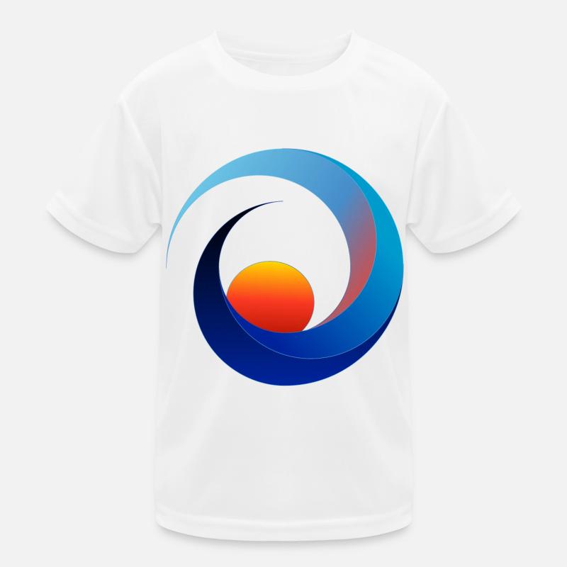 Sea Waves Sunset Kids Functional T-Shirt