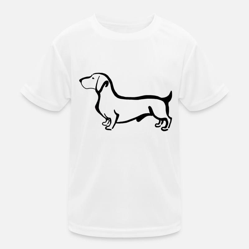 Dackel Kinder Funktions-T-Shirt