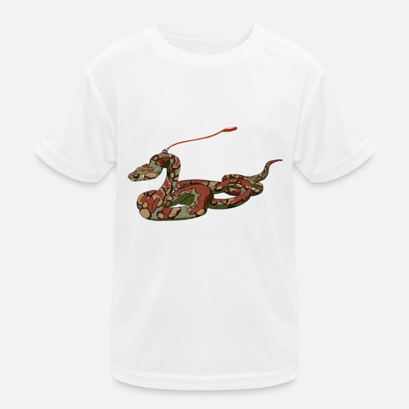 Boa constrictor an der Leine im Comicstil Kinder Funktions-T-Shirt