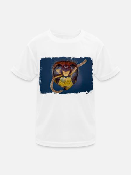 Hornisse. Hornisse. - Kinder Funktions-T-Shirt - Weiß - Vorne