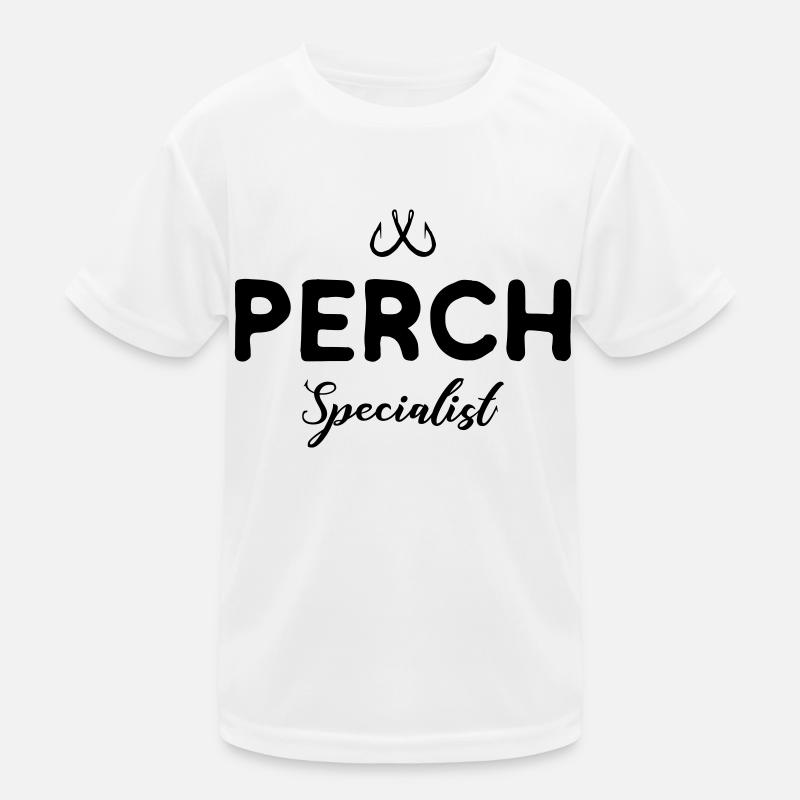 Perche spécialiste, pêche, pêcheur, perche T-shirt sport Enfant