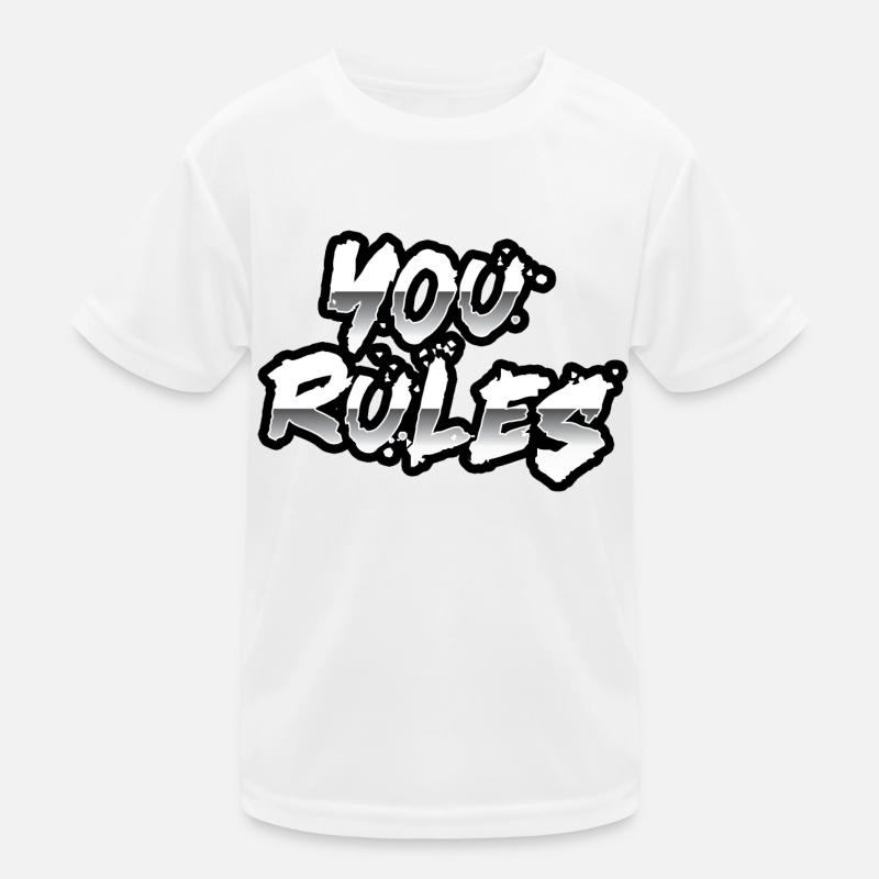Du regierst schwarz Kinder Funktions-T-Shirt