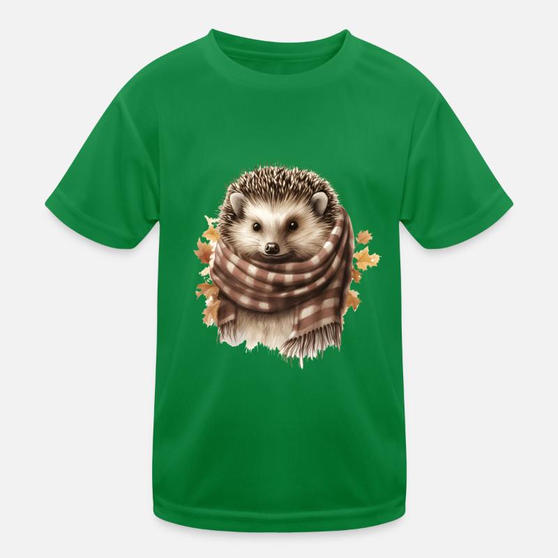 Hérisson avec écharpe Animal mignon T-shirt sport Enfant