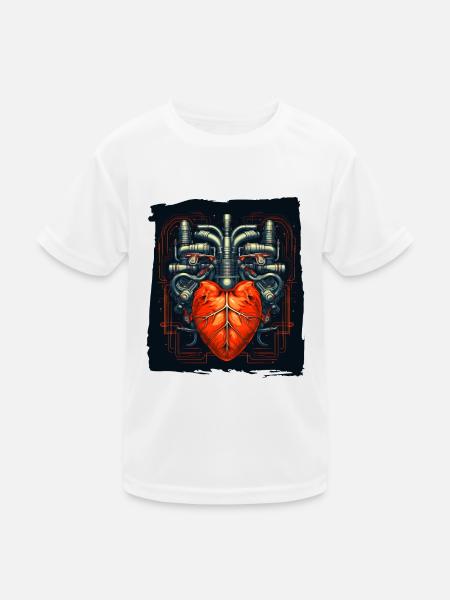 The heart, the engine of life - Kids Functional T-Shirt - white - Front