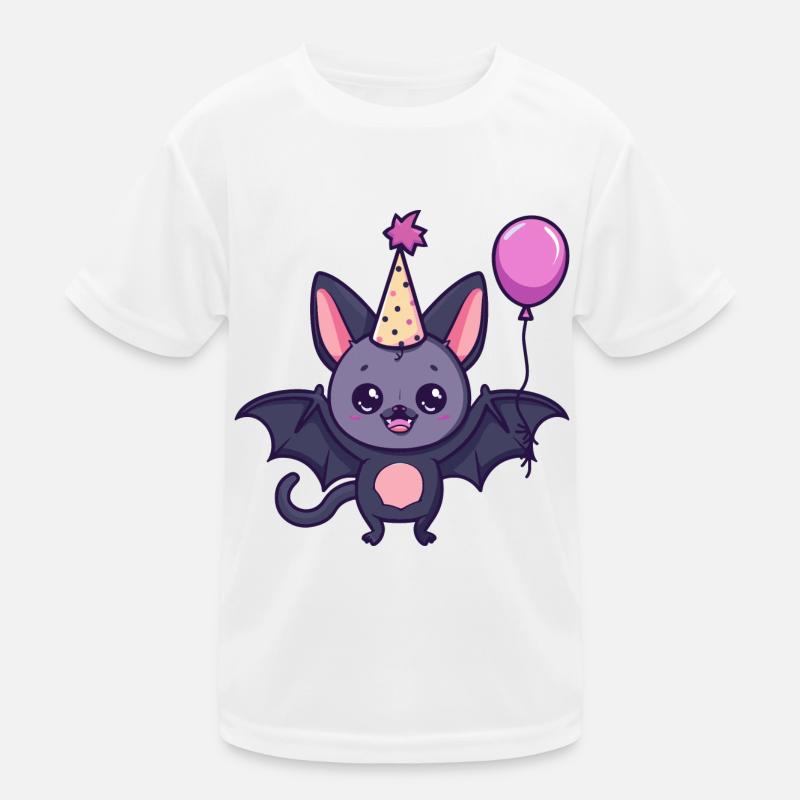Fledermaus Geburtstag Comic Niedlich Kinder Funktions-T-Shirt