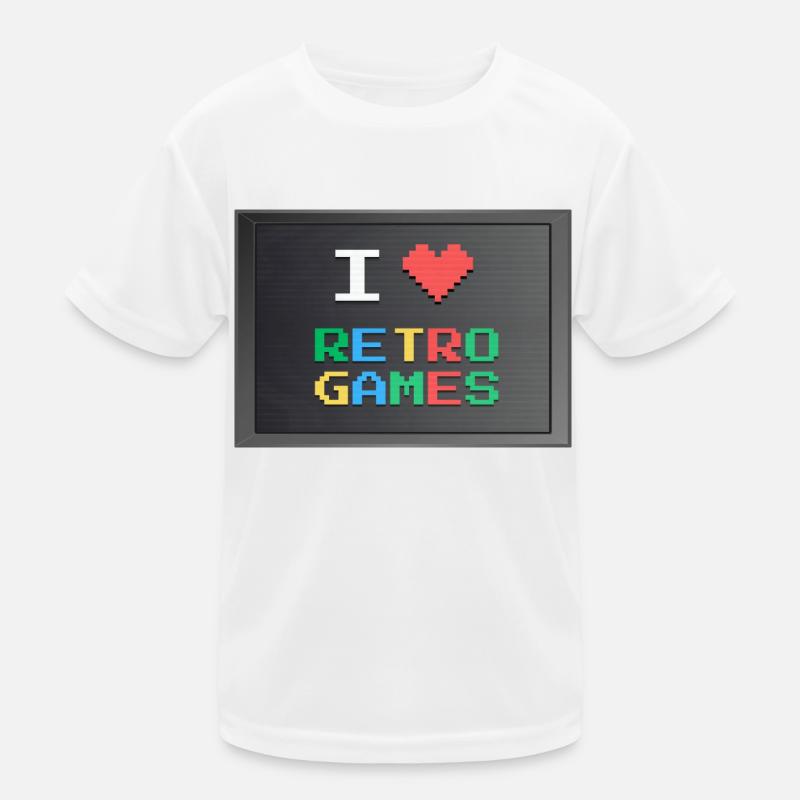Retrogaming - I love retrogaming Kids Functional T-Shirt