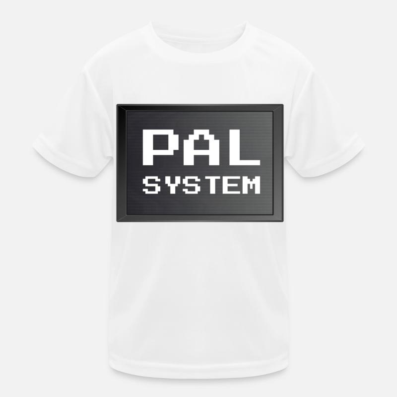 Retrogaming - PAL-System - Kinder Funktions-T-Shirt - Weiß