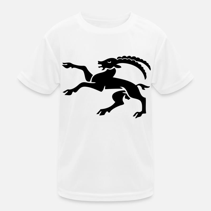 drawing ibex canton of Graubunden switzerland Kids Functional T-Shirt
