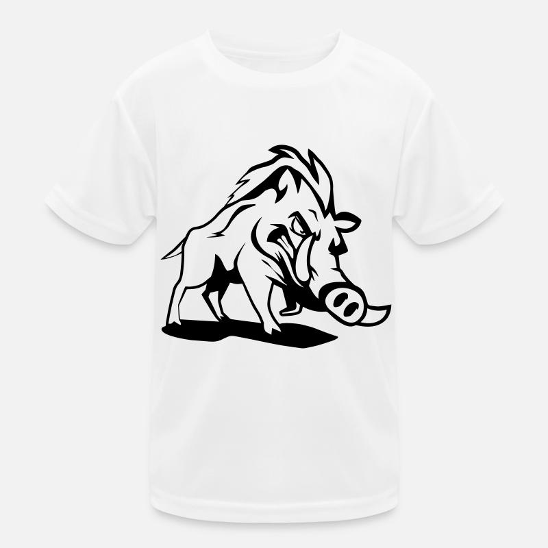 Wild boar dangerous Kids Functional T-Shirt