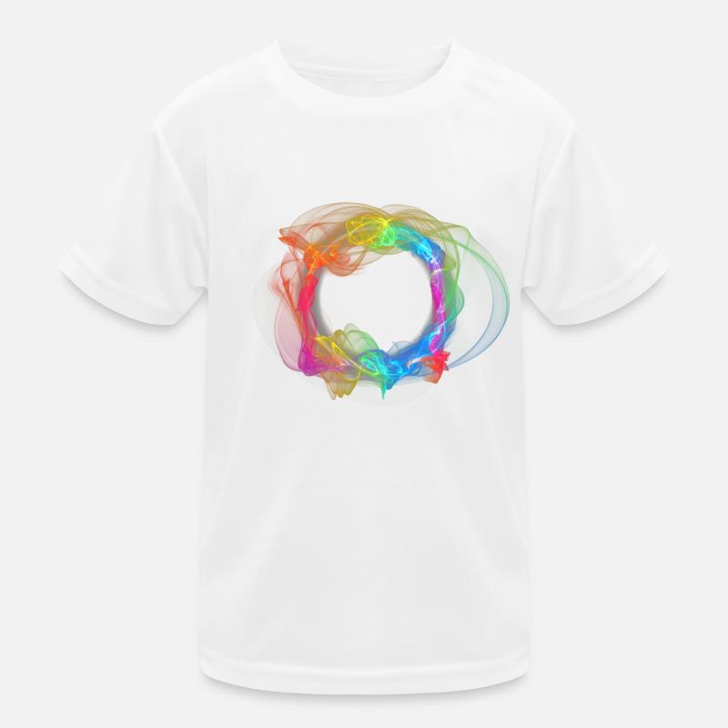 Rainbow Fire Ring Kids Functional T-Shirt