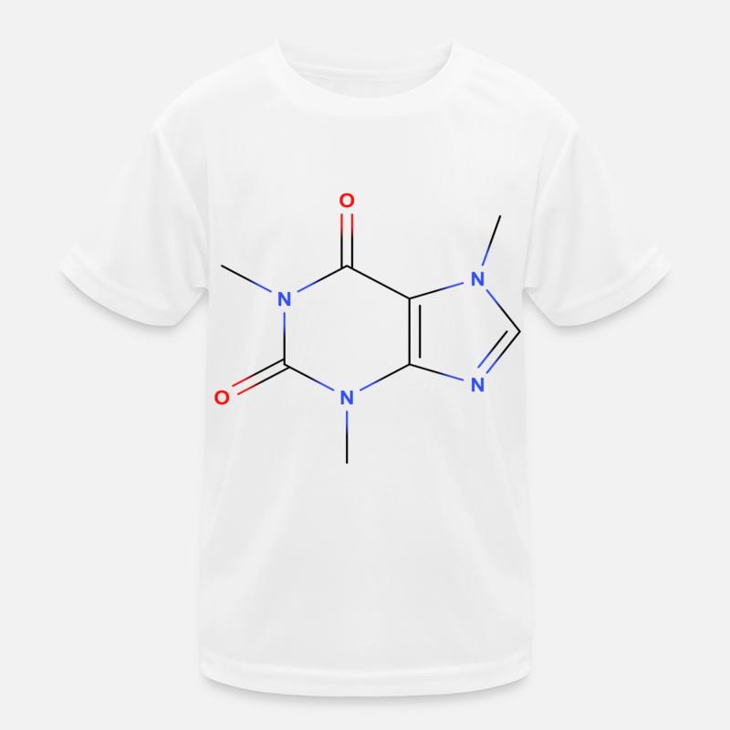 KoffeinMolekül - Farbige Strukturformel Kinder Funktions-T-Shirt