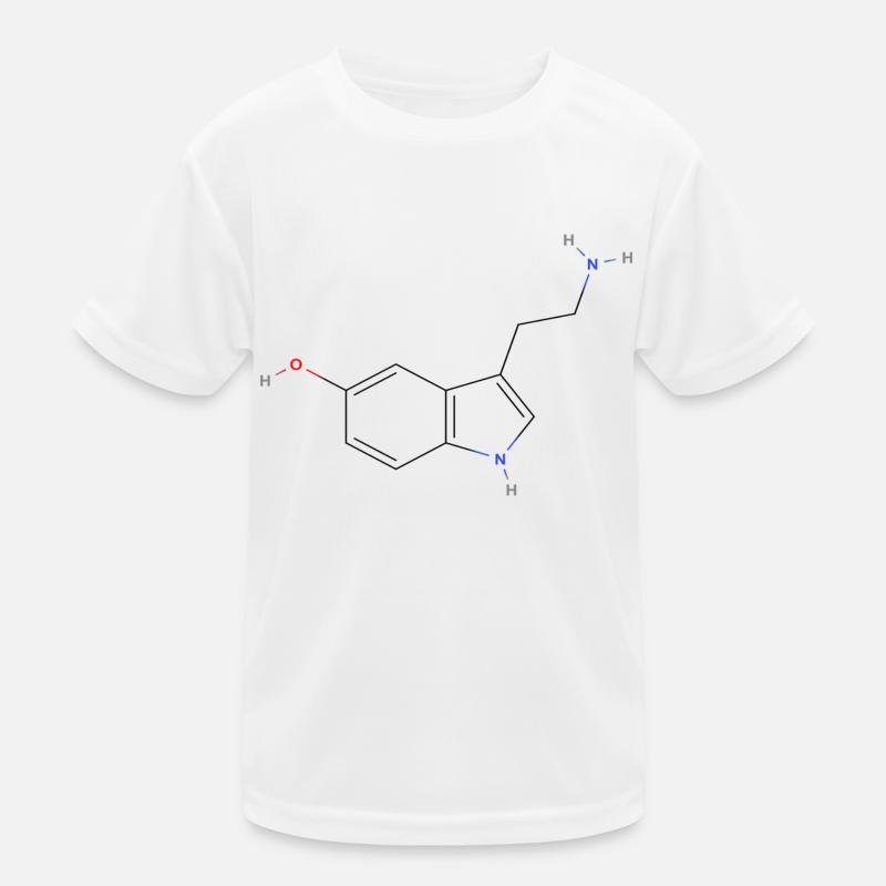 Molécule de sérotonine - Formule structurale colorée T-shirt sport Enfant