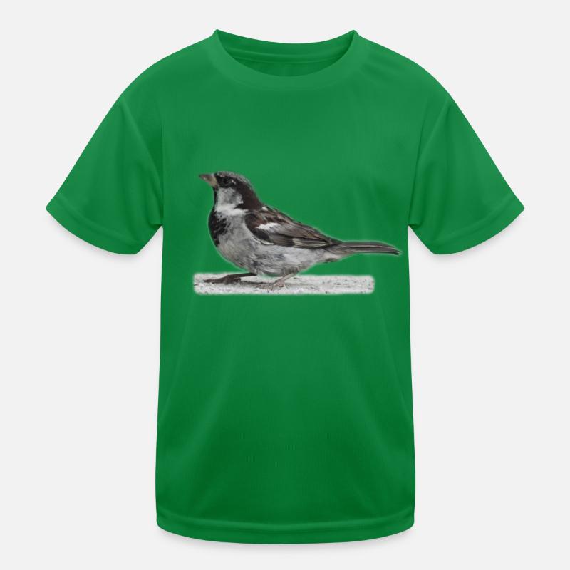Spatz Vogel Kinder Funktions-T-Shirt