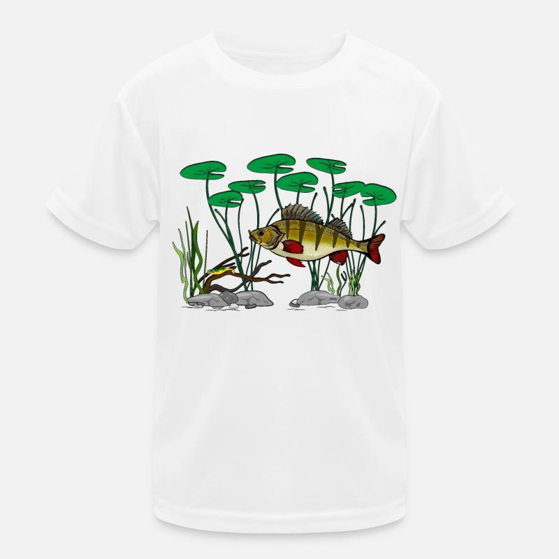 Barschfischen Kinder Funktions-T-Shirt
