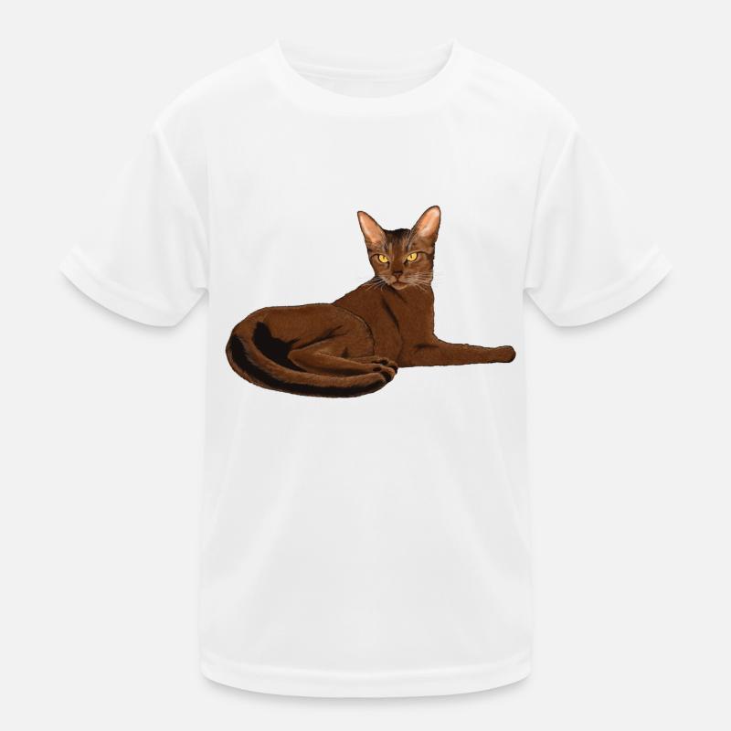 Abessinierkatze Kinder Funktions-T-Shirt