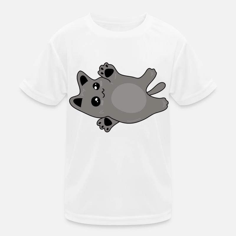 mignon bébé chat gris T-shirt sport Enfant